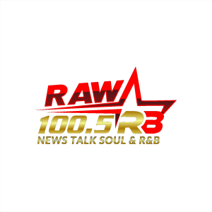 Raw 100.5 logo, transparent background